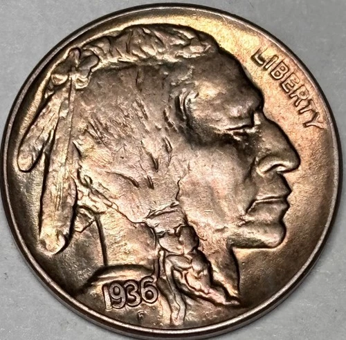 1936-P Buffalo Nickel / GEM BU/Nice Toning