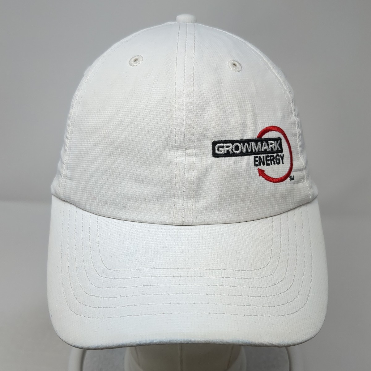 Growmark Energy Strapback Hat White One Size Embroidered Imperial View 2