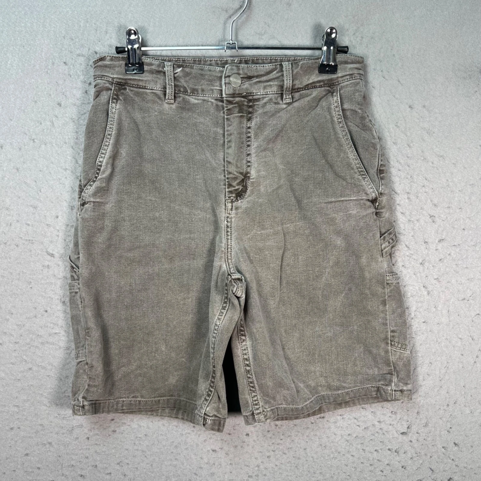 Carhartt Womens Size 25 Gray Relaxed Fit Pierce Carpenter Shorts Cotton-Blend