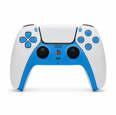 DualSense PS5 Custom Controller TMR Hall Effect Paddles Anti Drift Weiß Blau
