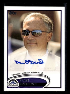 2012 Topps Update Dan O'Dowd General Manager Autograph Auto Rockies FX2773