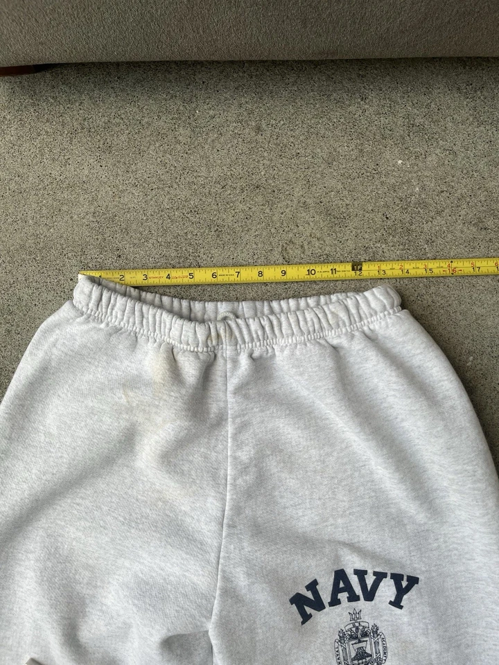 Vintage Navy US Naval Academy Issued Sweatpants Joggers Gray USN USA 90s Large - Image 3 of 4