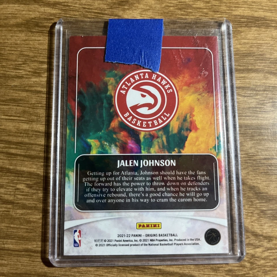 Jalen Johnson 2021-22 Panini Origins Purple FOTL Parallel #ed /18 #70 Rookie RC - Image 2 of 2