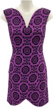 Versus Versace Purple Print Women’s Pencil Dress Size UK 8 IT 40 Preloved