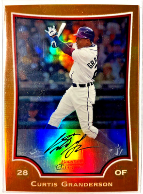 2009 Bowman Chrome #26 Curtis Granderson Orange Refractors #/25