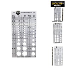 Screw Thread Gauge Metric SAE Plastic Fastener Drill  Tap Size Guide Bolt Check