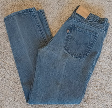 Vintage 80s Levis Two Horse Brand 549 Jeans Mens Size 34x33 Charcoal