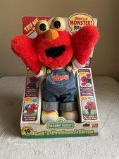 vintage LET S PRETEND ELMO plush doll SESAME STREET nib