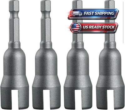 3PCS Power Wing Nut Driver Hook Drill Bit Socket Wrench Tool 1/4 Inch Hex Shank