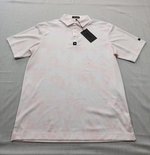 NEW Mens Bad Birdie Golf Performance Polo Shirt Day Dreamin Cotton Candy MEDIUM