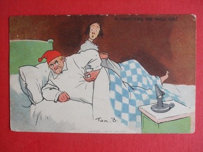 TOM BROWNE Comic JAGD WIR WERDEN GEHEN FLOHBETTWANZE JUCKREIZ KRATZFLÖHE IM BETT Humor