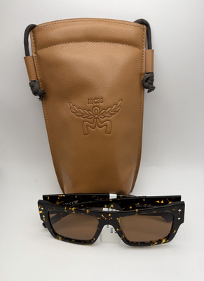 New MCM MW0014F 52E Women\'s‎ Tortoiseshell Square Sunglasses with Case New MCM MW0014F 52E Women\ main image 3