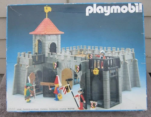 Vintage 1985 PLAYMOBIL 3446 SMALL MEDIEVAL CASTLE with Extra Parts