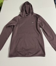 Womens Nike Dri Fit Size XS Fleece Lined Lavender Hoodie With Thumb Loops