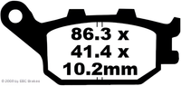 BremsbeläGe Ebc FA174 Blackstuff Aramid Bremsbelag Mit Abe