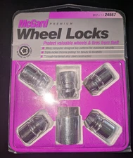 McGard 24557 Chrome Cone Seat Wheel Locks M12 x 1.5 Thread Size Set of 5