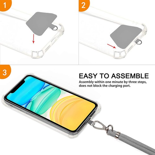 Universal Crossbody Patch Phone Lanyards with Buckle Adjustable Anti-lost Rope U - Photo 13/17