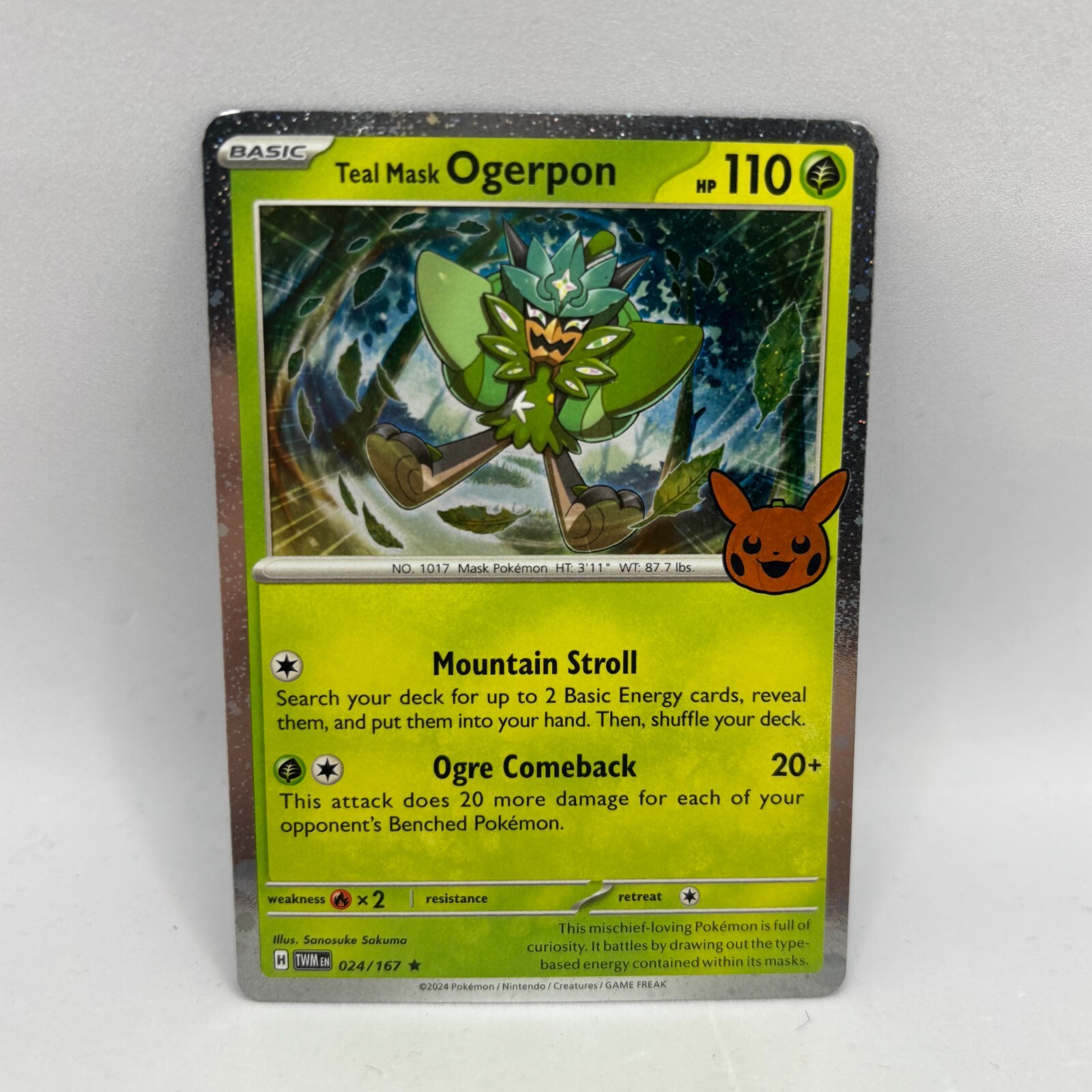 Pokemon TCG Teal Mask Ogerpon 024/167 Trick or Trade 2024 Holo Promo NM