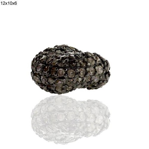 Pendentif écureuil En Argent 925 Oxydé Avec Diamant 0,22ct - Pendentif Charm - Neuf