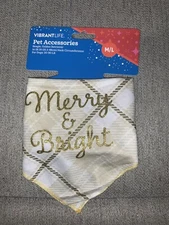 Christmas Pet Dog Bandana Triangle Bib Scarf Sz XS Small L 8” To 14” Neck