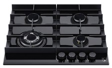 K&H 4 Zonen Glas Gaskochfeld 60cm Wok Brenner Erdgas 4Z-MKG