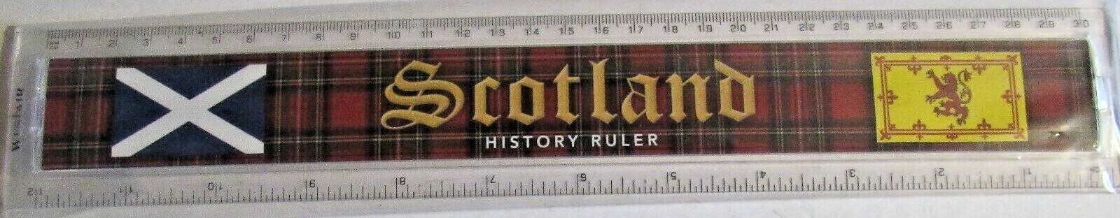 RULER PLASTIC 30cm SCOTLAND HISTORY TIMELINE ON REVERSE SCOTTISH SCOTS
