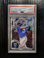 2023 Topps Finest Flashbacks Salvador Perez Silver Protector */10 PSA 10 