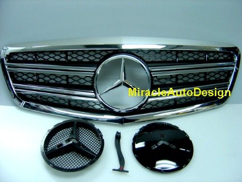 ONE SET OF BLACK FRONT GRILLE FOR 2010-2013 MERCEDES BENZ W221 S-CLASS - Picture 3 of 6
