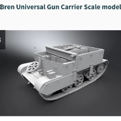 Bren Universal Waffenträger 2. Weltkrieg Plus britische Truppen 1/16. Harz bedruckt