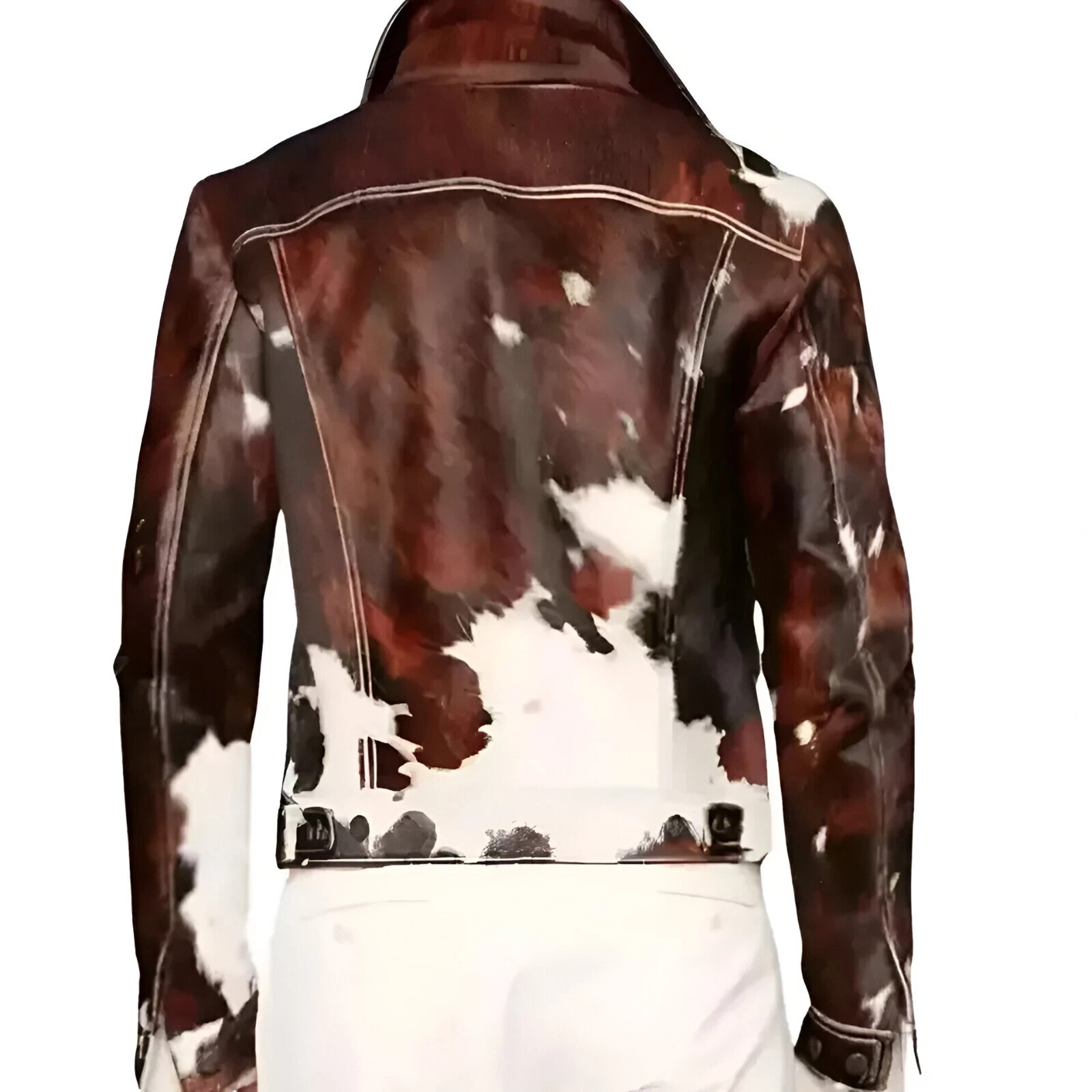 PONY Giacca uomo western pelle di vacchetta vera pelle di cavallo elegante camion