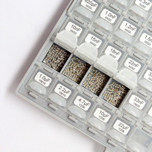 SMD 1206 chip capacitor kits up to 22uF 89V x 50pcs X7R NPO distributed BOX-ALL - Picture 3 of 6