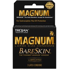 Trojan Magnum Bareskin Male Condoms 3Count Pack of 5
