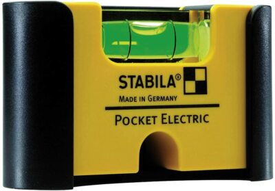 STABILA Wasserwaage Pocket Electric 7 cm Seltenerd Magnetsystem Gürtel-Clip