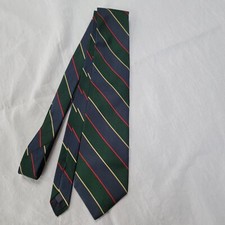 Brooks Brothers Makers Blue Green Striped Silk Tie USA Made