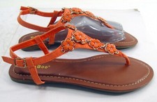 BAMBOO ORANGE  Back Strap Cute Shoes Sandals GIRL Size 11