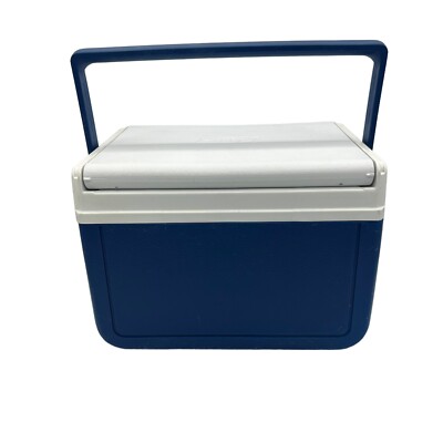 Vintage Coleman Small Blue/White Cooler Model 5205 Lunch Box