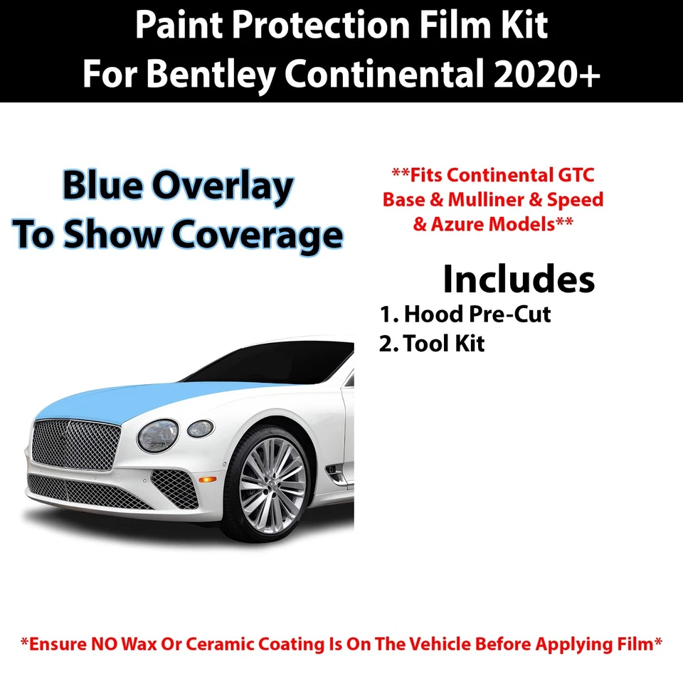 Kit de sujetador transparente de película de protección de pintura precortada PPF para Bentley Continental 2020+ Foto 2 de 4