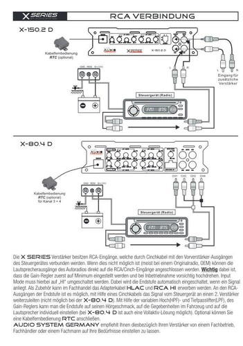 Audio System 6-Kanal Paket 4-Kanal X-80.4 D + 2-Kanal X-150.2 D Verstärker - Bild 2 von 12