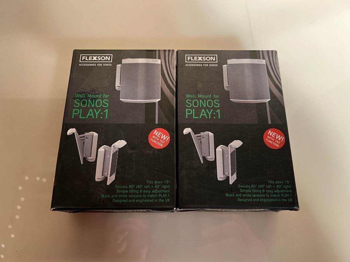 FLEXSON FLXP1WB2021 Wall Mount for Sonos PLAY:1 (Pair, Black) | eBay
