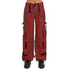 Gothic Men Bondage Red Punk Rock EMO Trouser Shorts Pants