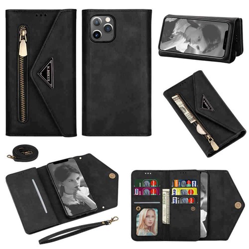 For iPhone 11 12 Pro Max XR 6S 7 8 SE Wallet Card Holder Flip Leather Case Cover - Picture 9 of 43