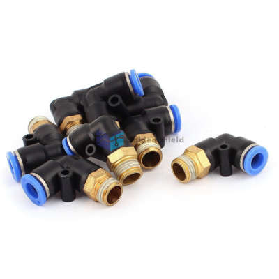 8 Pcs PT Tube 90 Degree Push in Connect Fitting 1/4 Male Thread to 5/16 Dia Kd