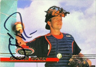 1993 Topps Stadium Club #488 Scooter Tucker Rookie Houston Astros AUTO SIGNED