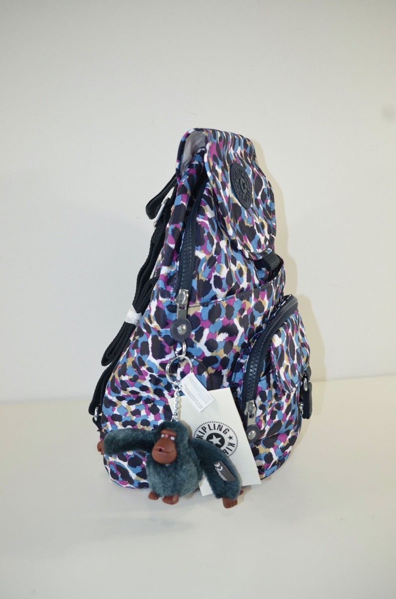 Kipling Queenie Backpack Blended Geos print. New Kiplings Queenie Blended Geos Nylon Backpack MSRP $104  main image 3