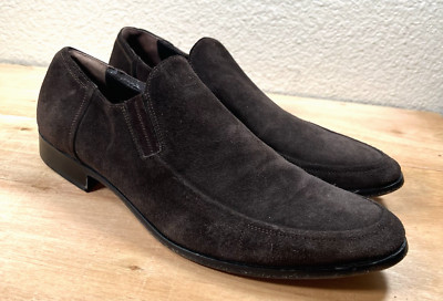 GF FERRE Brown Suede Men's Loafers Shoes Sz 41 EU