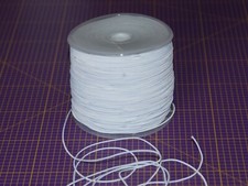 5 Meter Gummikordel Gummiband ca. 1mm breit Weiß Gummilitze Elastikband