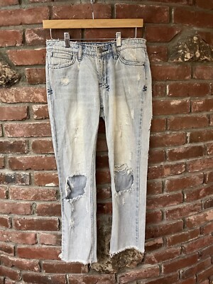 Ksubi Jeans Women 28 X 24 Straight N Narrow Distressed Fray