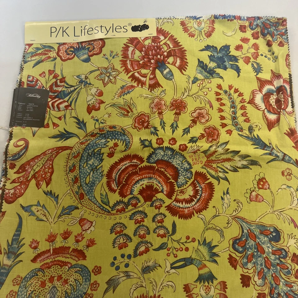 P/K Lifestyles Williamsburg Upholstery Samples 6 Large 27” x 26”Mixed Colors - Image 2 of 4