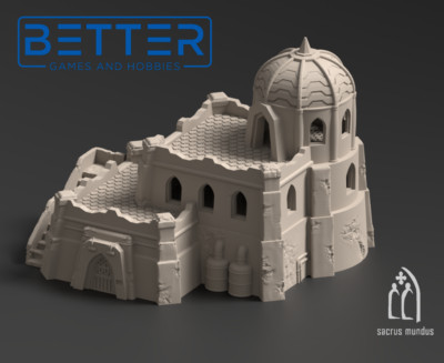 Dome C, Hatrass - Desert Wasteland, Fantasy, Sci-Fi Grimdark wargames terrain.
