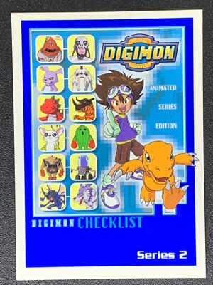 2000 Digimon Card Checklist Series 2 NonFoil